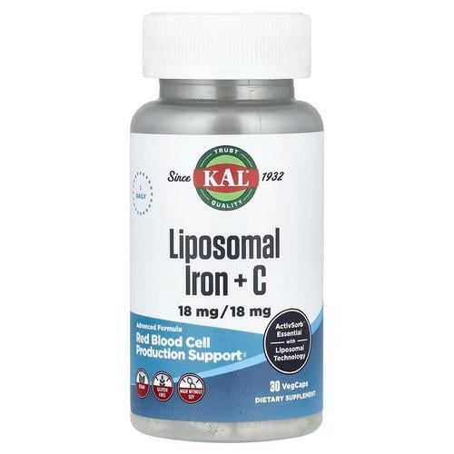 Железо KAL Liposomal Iron + C 30 VegCaps (CAL-42990)