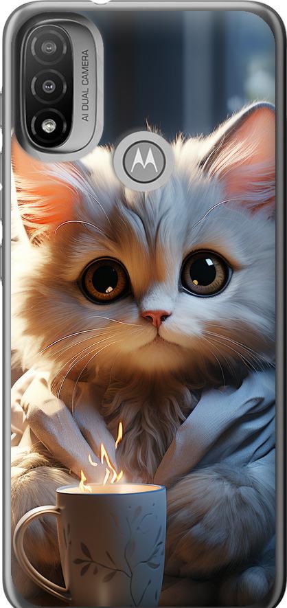 Чехол на Motorola E20 White cat (5646u-2509-42517)