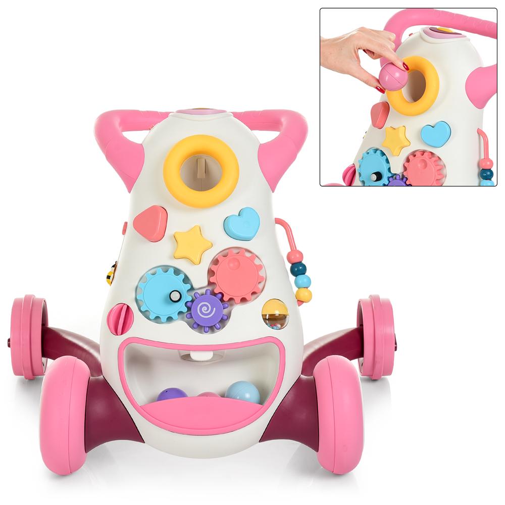 Каталка-ходунки K1-pink Baby Walker від 6 місяців Рожевий (22720267) - фото 3