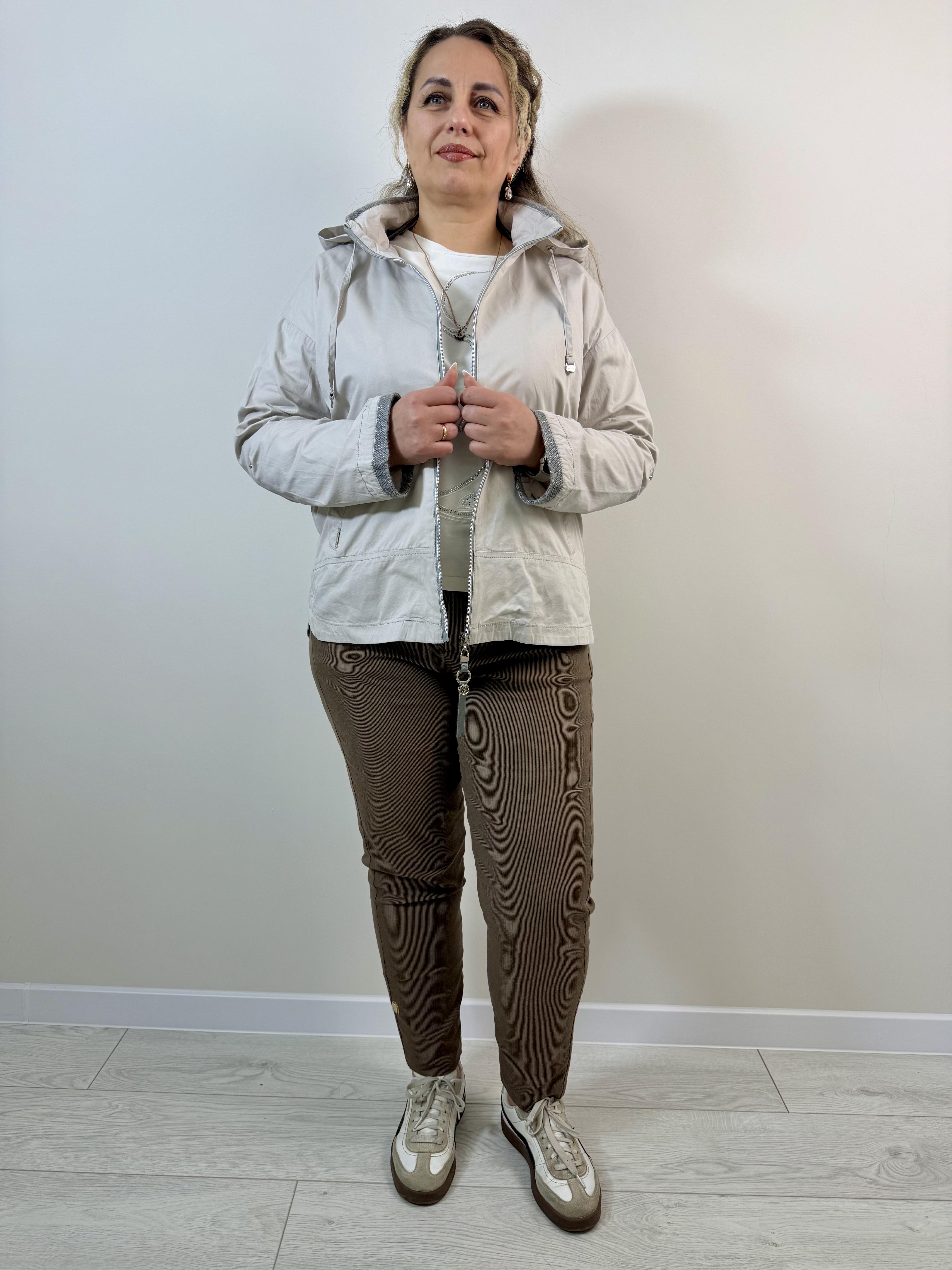 Куртка жіноча демісезонна 5XL Айворі (814/5XL(A))
