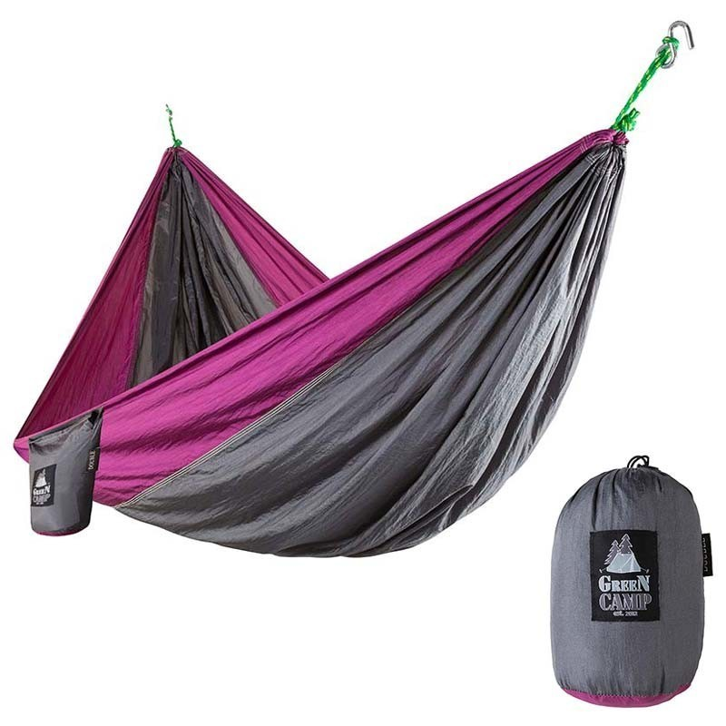 Гамак туристический подвесной GreenCamp VOYAGE до 180 кг Серо-вишневый (GC-GK6WS) - фото 1 Гамак туристический подвесной GreenCamp VOYAGE до 180 кг Серо-вишневый (GC-GK6WS) - фото 1