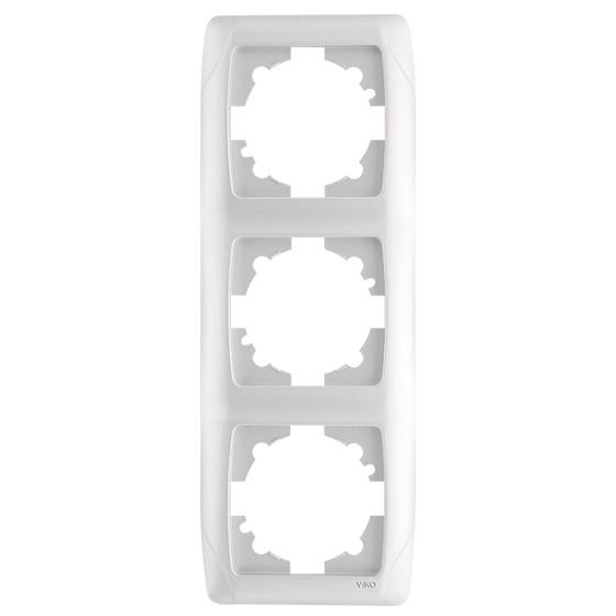 Рамка на 3 места вертикальная VIKO Carmen Белый (90571003)