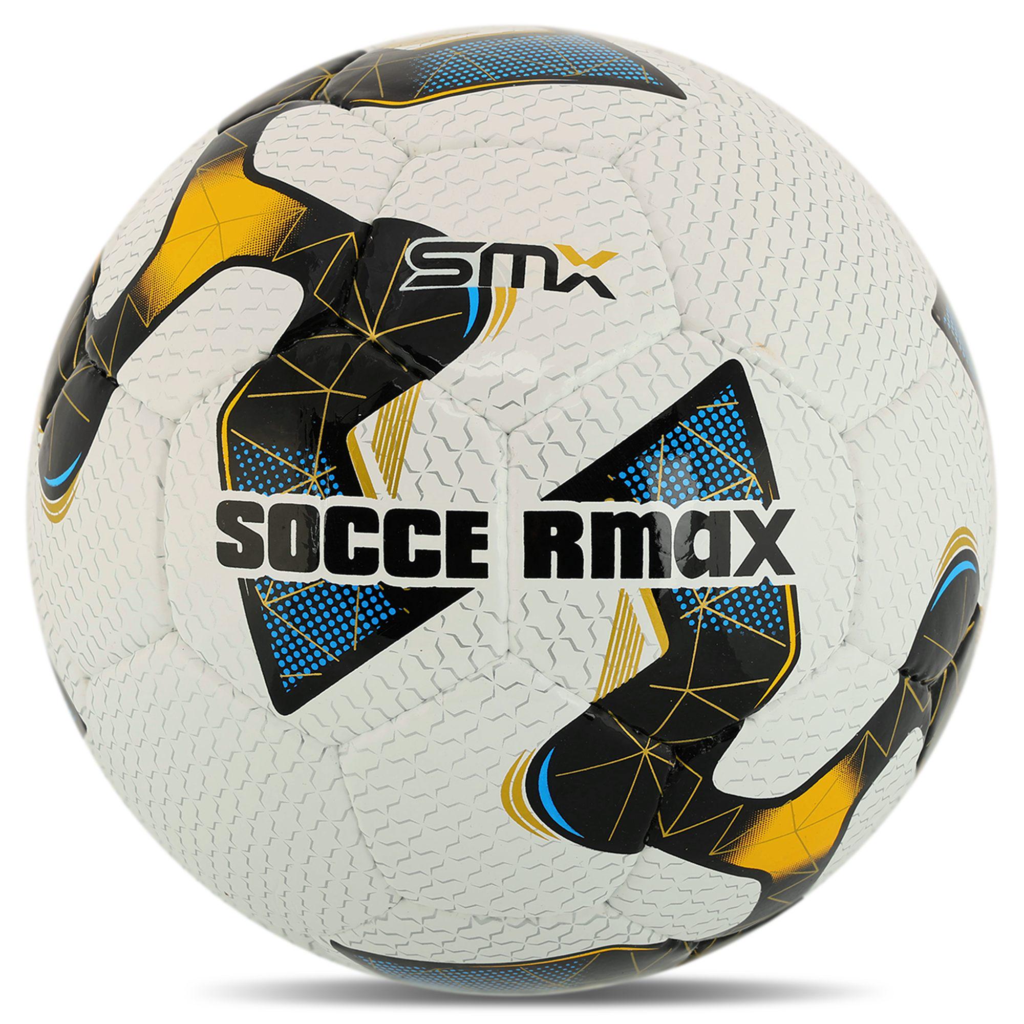 Мяч футбольный профессиональный SOCCERMAX FB-4208 PU №5 Белый-желтый (FB-4208_Белый-желтый)