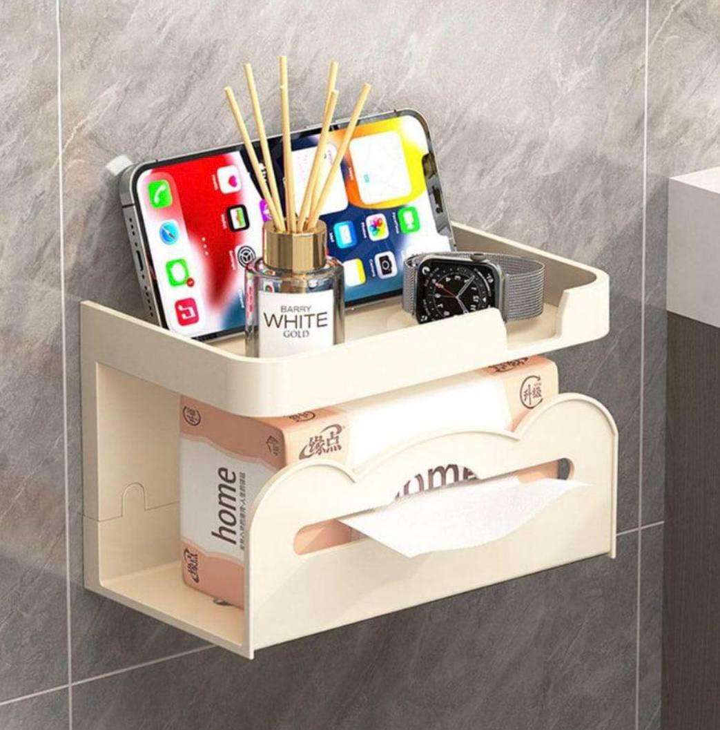 Держатель для салфеток и туалетной бумаги с полкой Кремовый (1aa31fa6) - фото 2 Держатель для салфеток и туалетной бумаги с полкой Кремовый (1aa31fa6) - фото 2