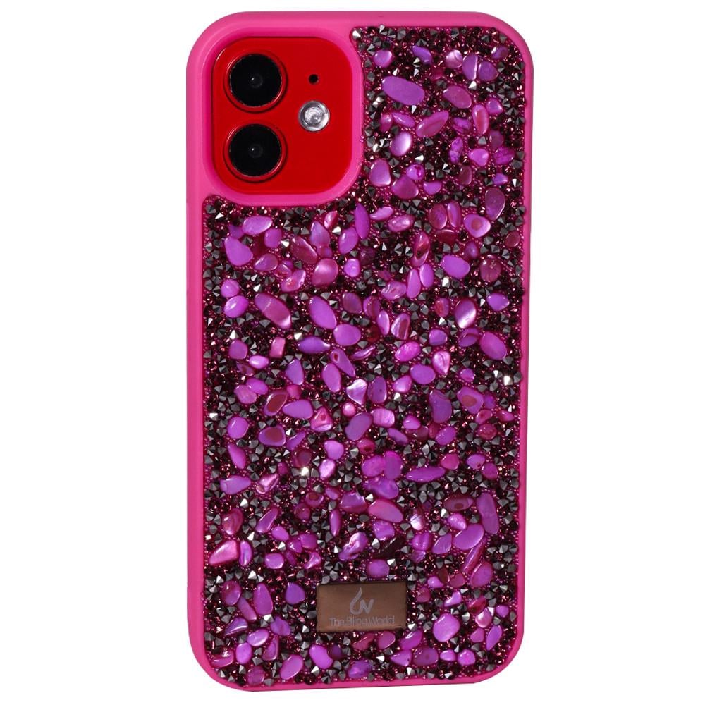 Чохол для Apple iPhone 12 Mini Bling World Stone Diamond Series Hot Pink