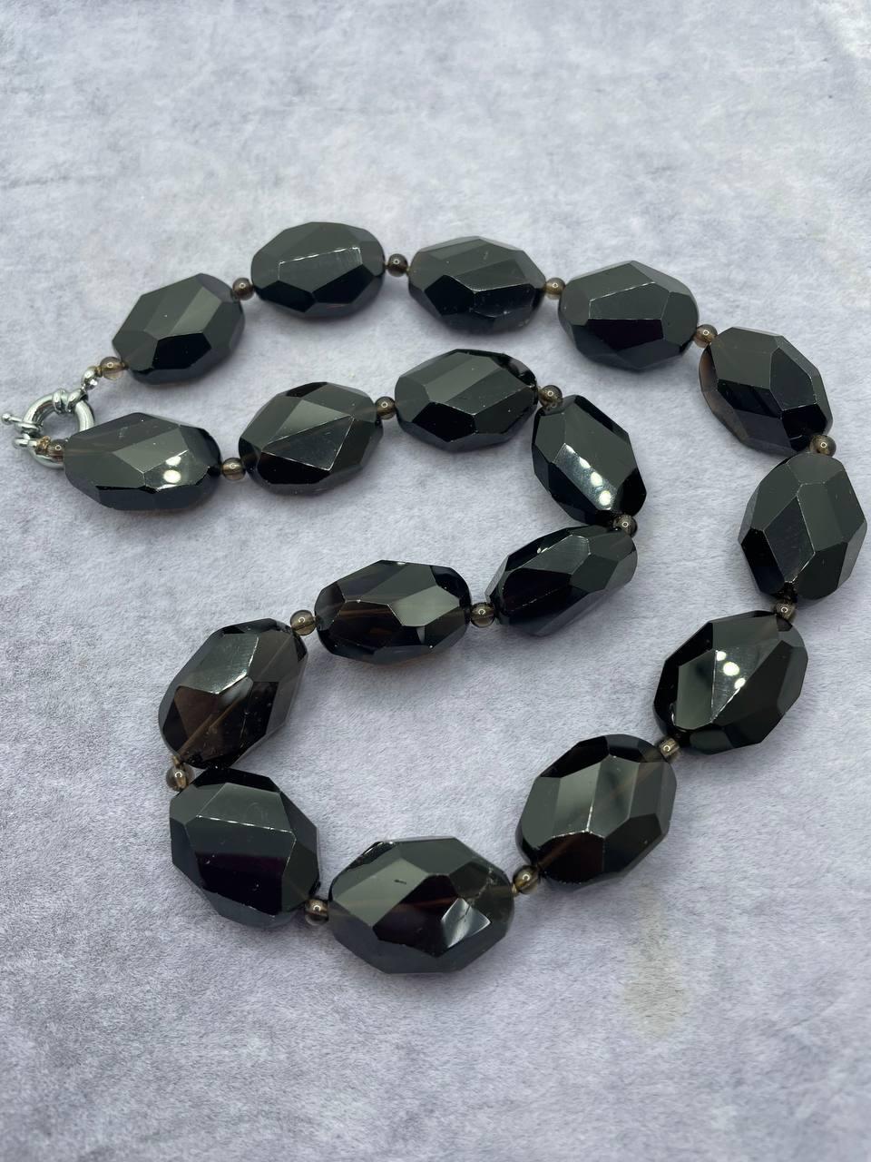 Бусы раухтопаз 45 см Коричневый (9699)