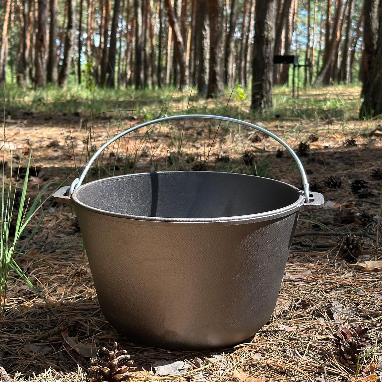 Казан туристический КТ-10КС чугунный с крышкой-сковородой 10 л 38х30х23 см (KT10-2) - фото 3 Казан туристический КТ-10КС чугунный с крышкой-сковородой 10 л 38х30х23 см (KT10-2) - фото 3