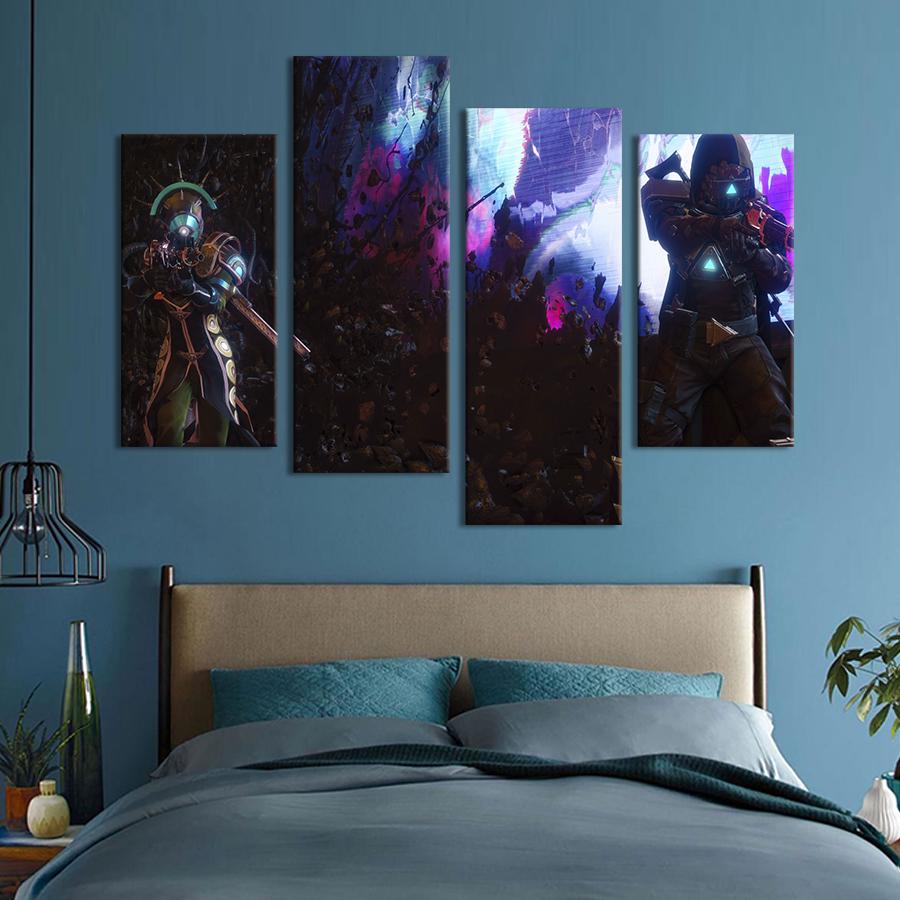 Картина на полотні Символи комп'ютерної стрільця долі 2 149x106 см (1442-42)