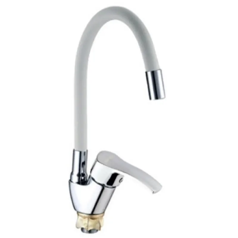 Смеситель для кухни MIXXUS YUB4-279 Reflector с белым силиконовым изливом White (MI6486)