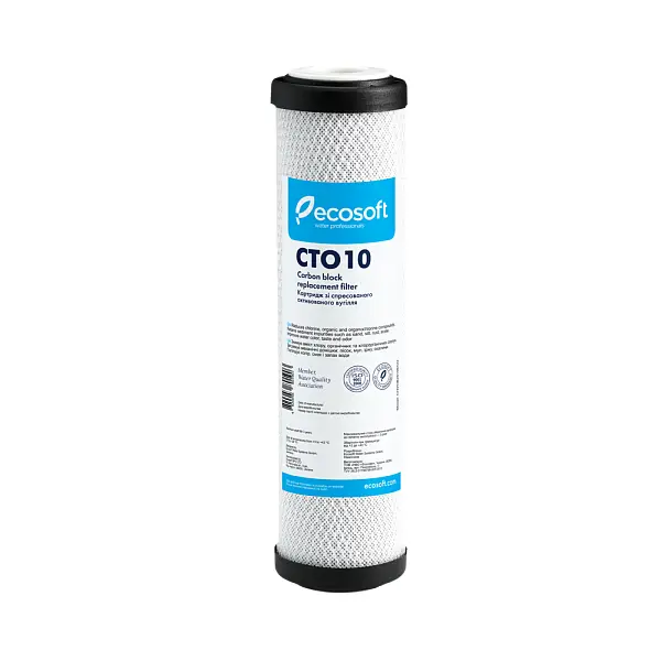 Картридж вугільний брикет Ecosoft Хлор карбонблок Filter 1 10" (000019334)