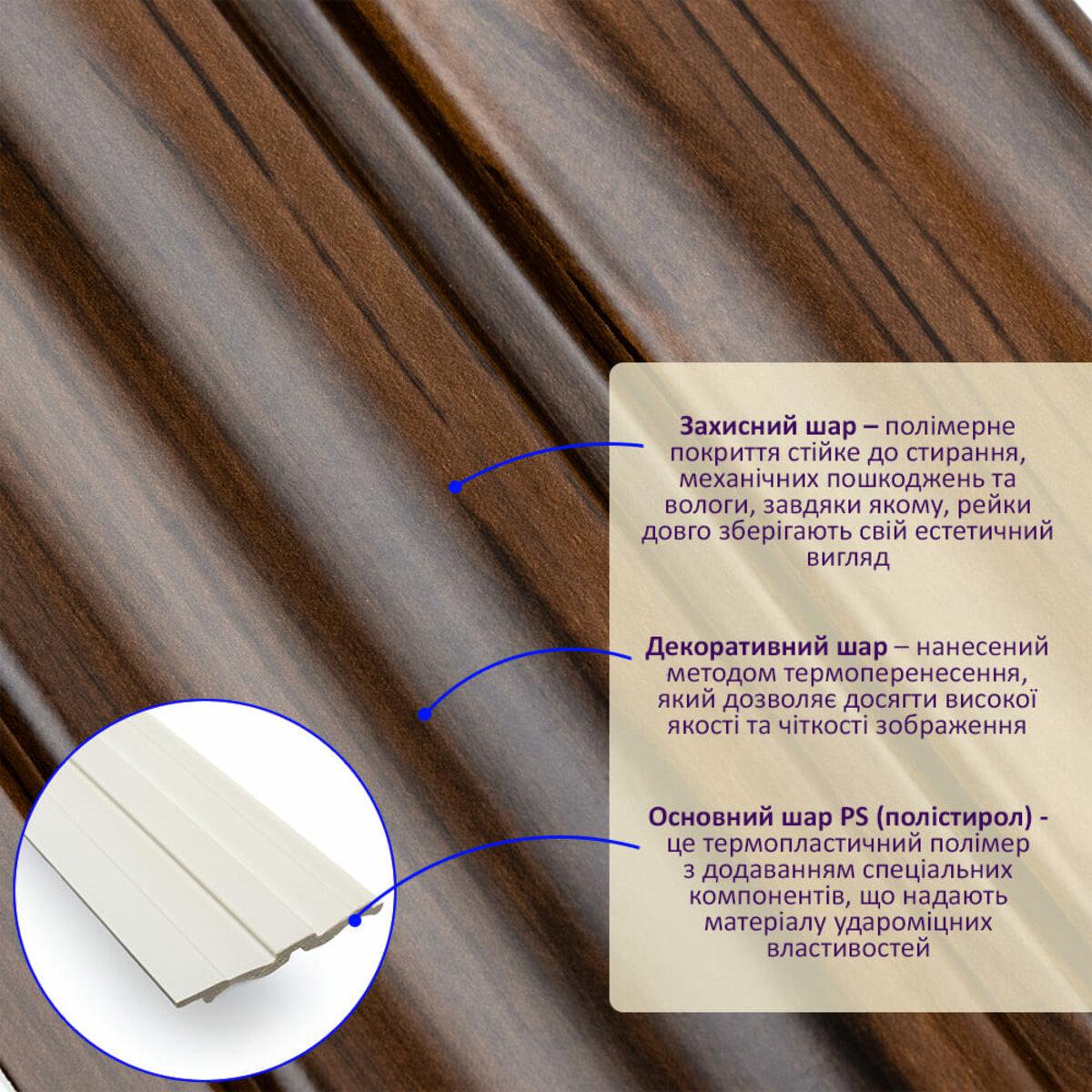 Рельс декоративный PS 2900х120х12 мм Бронзовый венге (SW-00002144) - фото 2 Рельс декоративный PS 2900х120х12 мм Бронзовый венге (SW-00002144) - фото 2