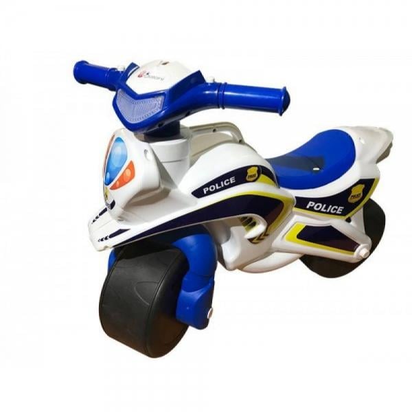 Мотоцикл-толокар дитячий Doloni Toys Байк 0139/51 Білий/Синій