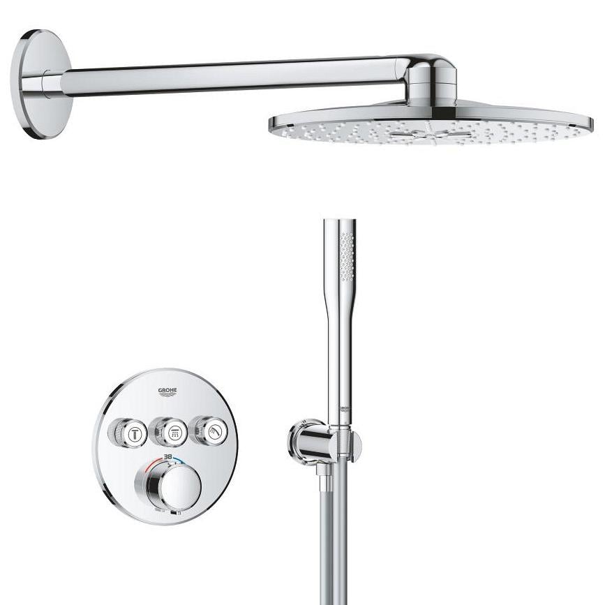 Душевая система скрытого типа Grohe QuickFix Precision 34874000 с верхним душем Хром (229260)
