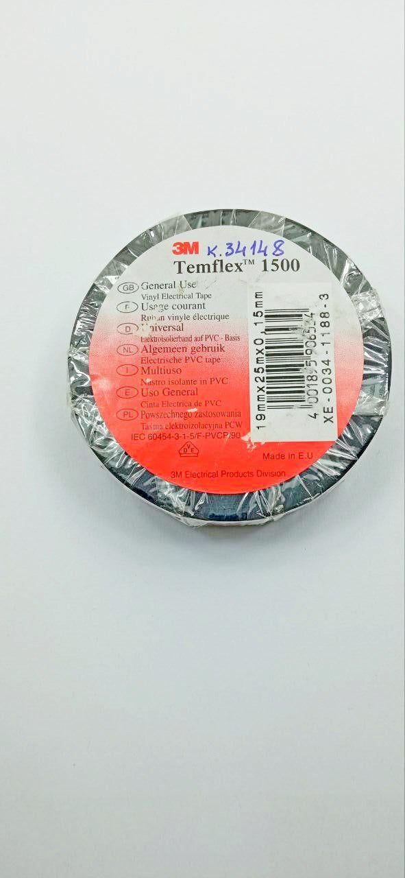 Ізострічка 3M Temflex 1500 19 мм х 20 м Чорний (34148)