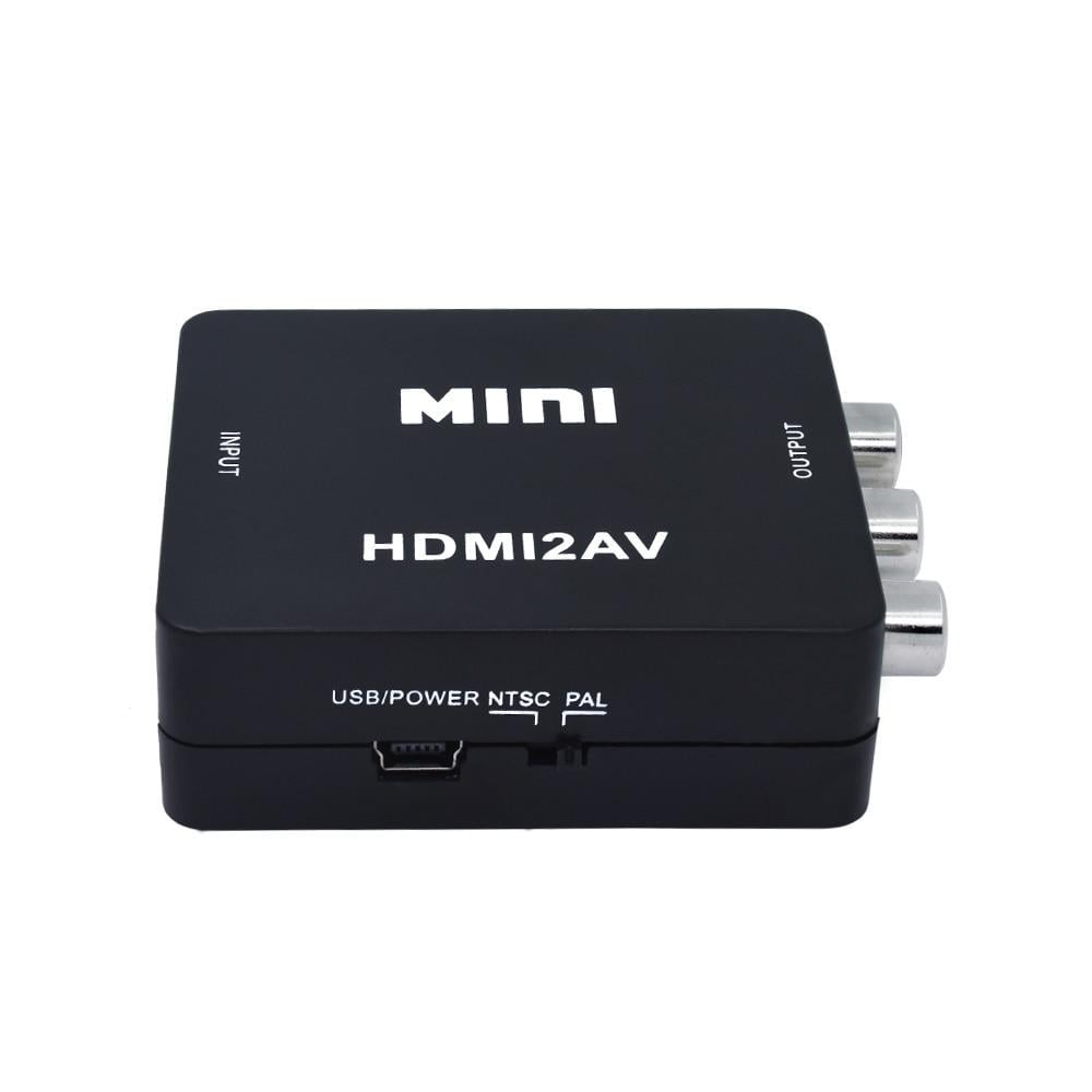 Конвертер перехідник відеосигналу Rias HDMI to AV RCA CVBS аудіо 1080P mini Black (3_03788) - фото 4