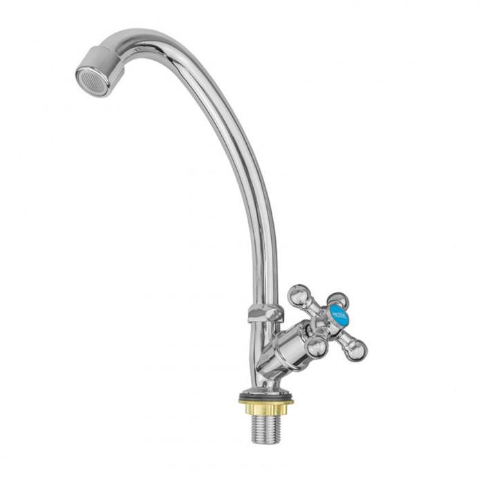 Кран для умывальника Wezer TZF14-605 1036619 на одну воду Хром (102120)