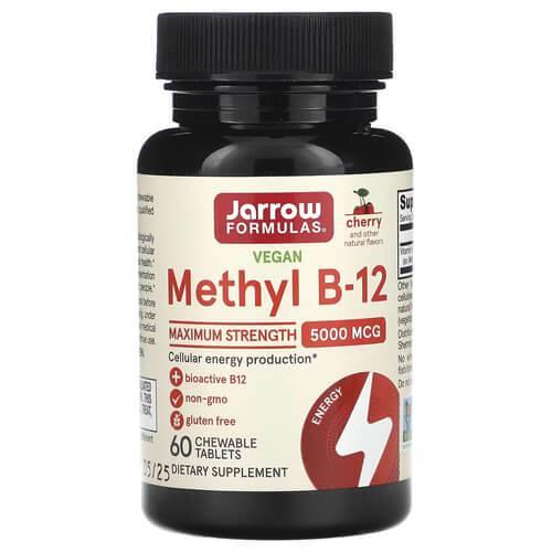Кобаламин Jarrow Formulas Methyl B-12 Maximum Strength 5,000 mcg 60 Chewable Tablets (JRW-18004) Кобаламин Jarrow Formulas Methyl B-12 Maximum Strength 5,000 mcg 60 Chewable Tablets (JRW-18004)