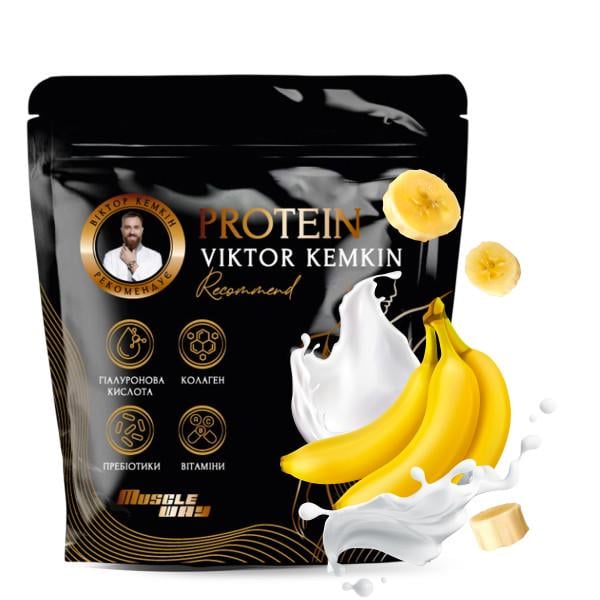 Протеиновый комплекс MuscleWay Viktor Kemkin 80% на 16 порций 500 г Банан (21-125-pvk-mw-rs500.5)
