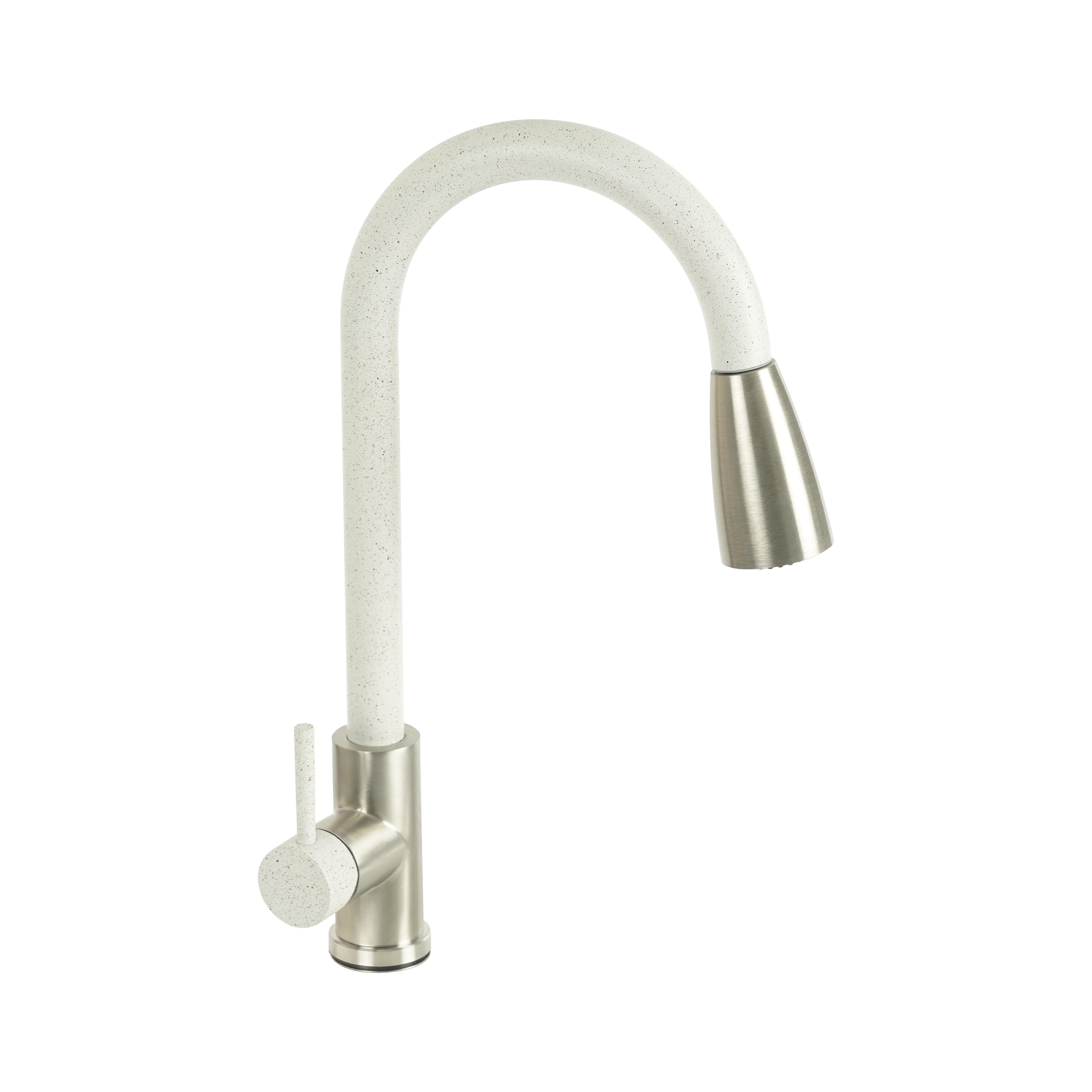 Смеситель с выдвижным изливом Platinum KT 8203 8614 Топаз комби (000034019)