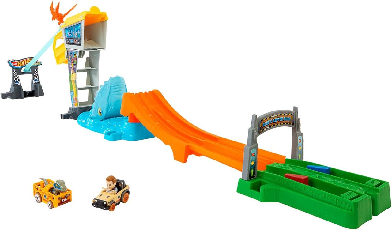 Игровой набор Hot Wheels Racerverse Blues Raptor Rush Track Jurassic World HTP12 (26813526)