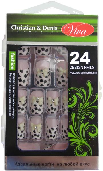 Ногти накладные VIVA 3D в упаковке 24 шт. (3D-424)