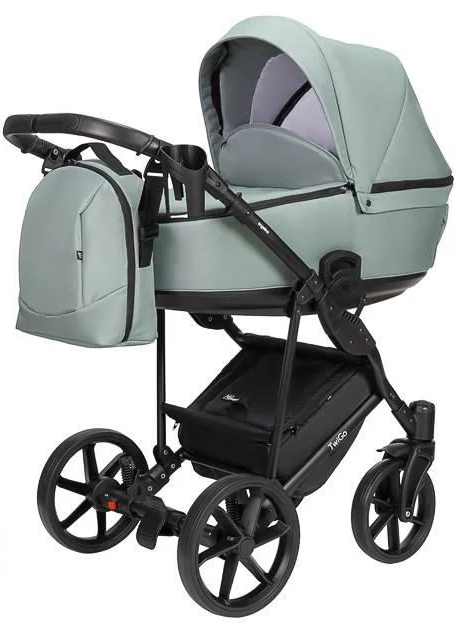 Коляска детская функциональная Angelina Twigo 2в1 Серо-мятный