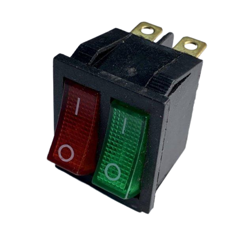 Переключатель Lemanso LSW04 KCD2-2101N двойной с подсветкой Красный/Зеленый