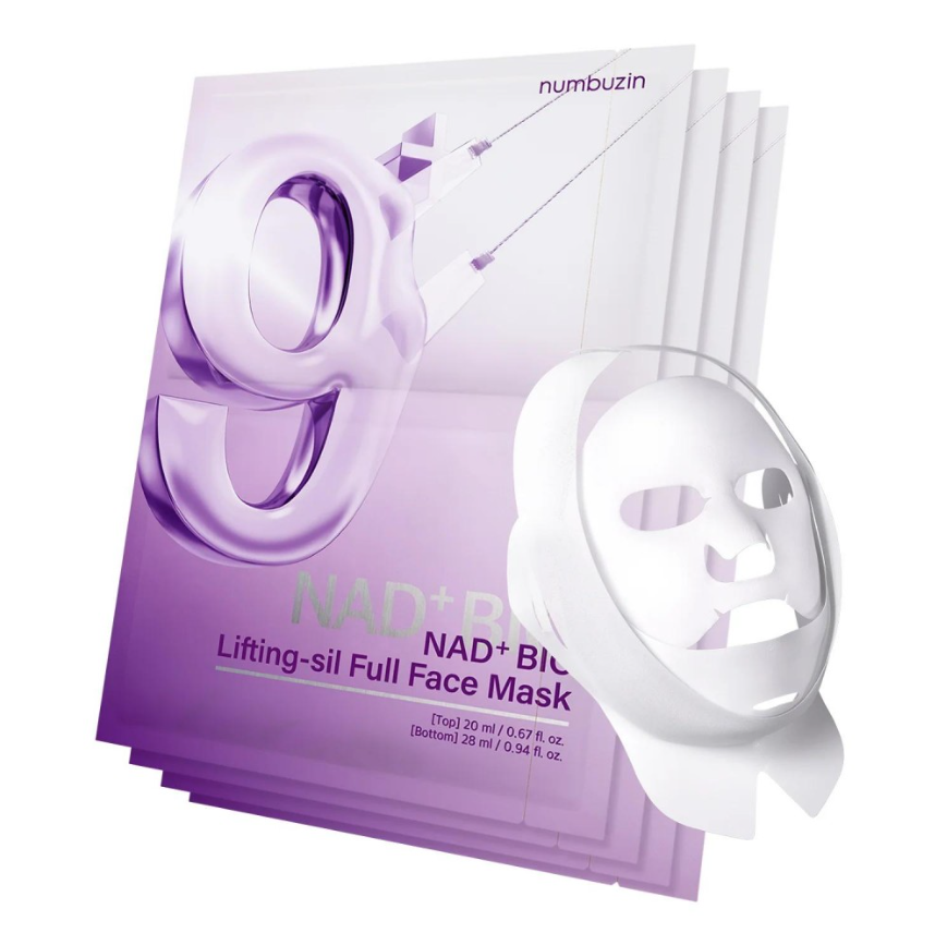 Маска для лица Numbuzin No.9 NAD Bio Lifting Full Cover Facial Mask увлажняющая 4 шт. Маска для лица Numbuzin No.9 NAD Bio Lifting Full Cover Facial Mask увлажняющая 4 шт.