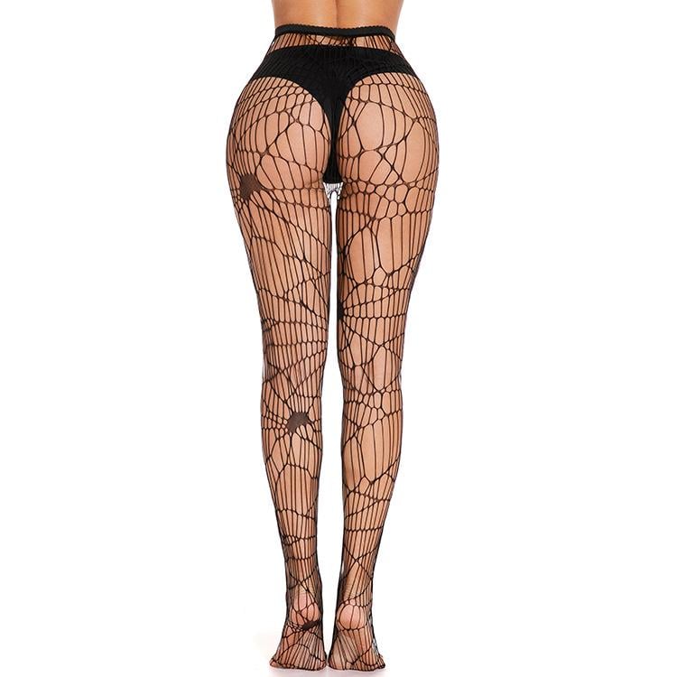 Колготки для женщин с паутиной в сеточку One size Черный (К9802) - фото 6 Колготки для женщин с паутиной в сеточку One size Черный (К9802) - фото 6