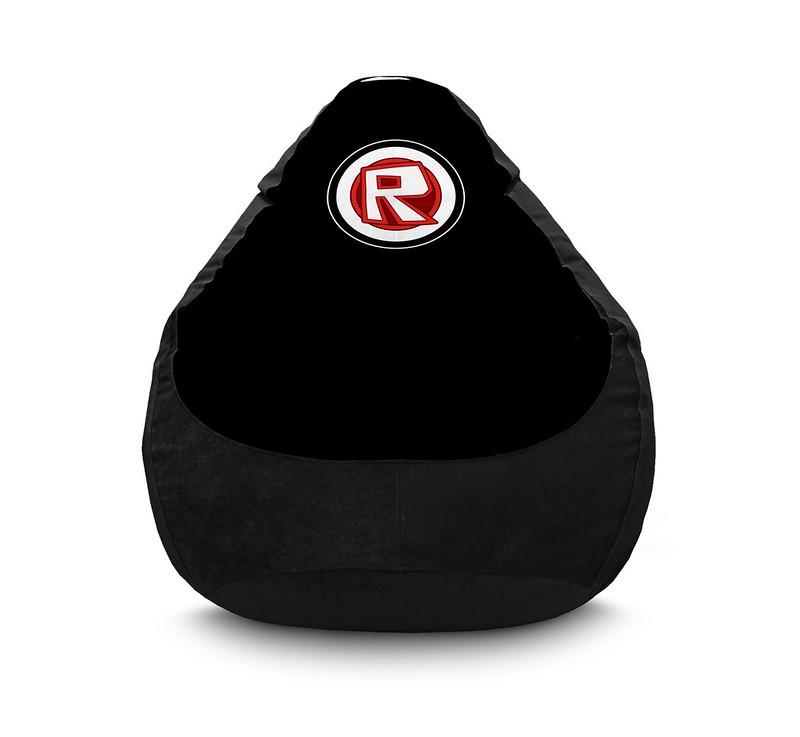 Кресло мешок iPuff Roblox Simple logo Флок XXL 90х125 см Черный