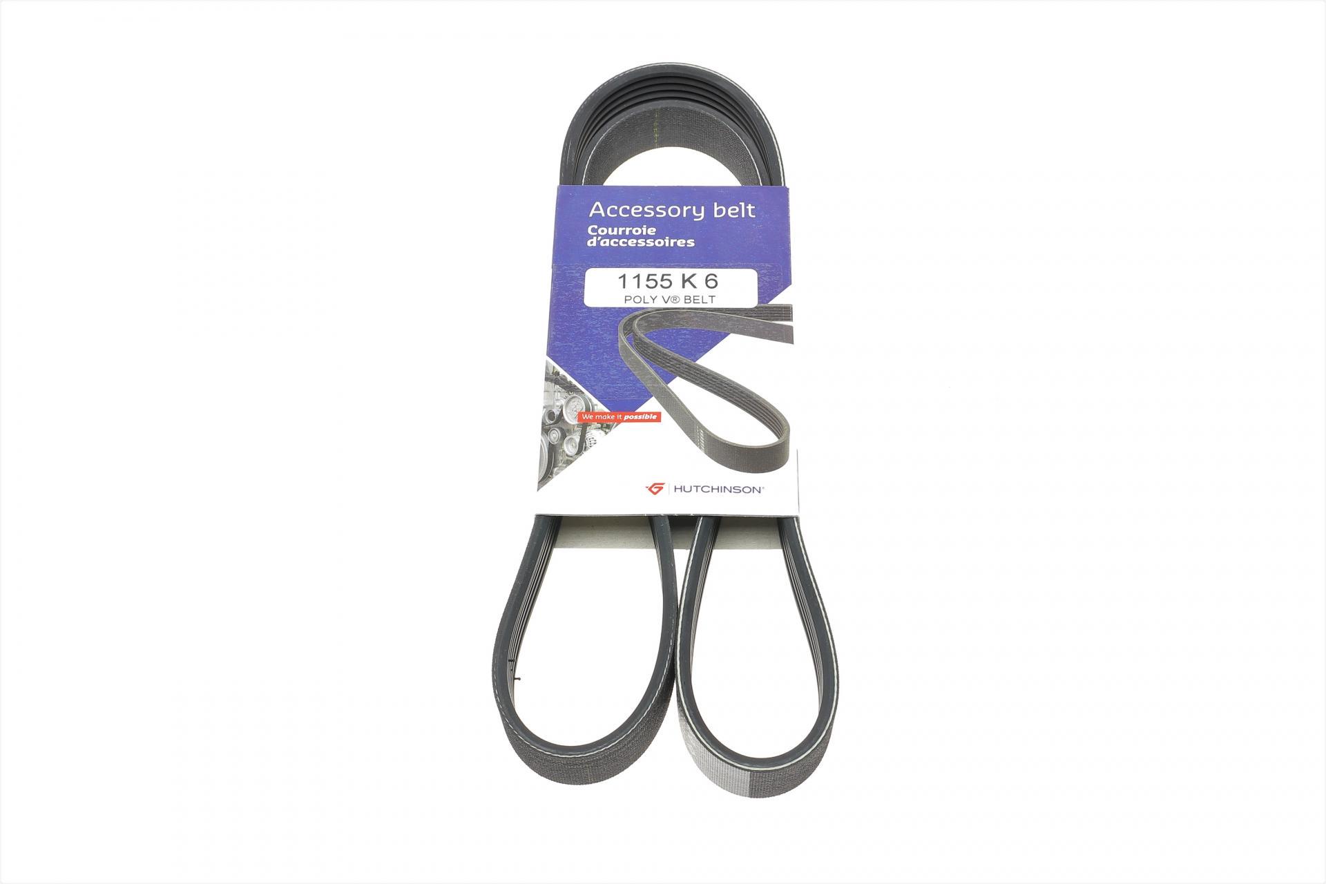 Ремень генератора HUTCHINSON Fiat Ducato 1.9D 98-02 (1155_K_6)