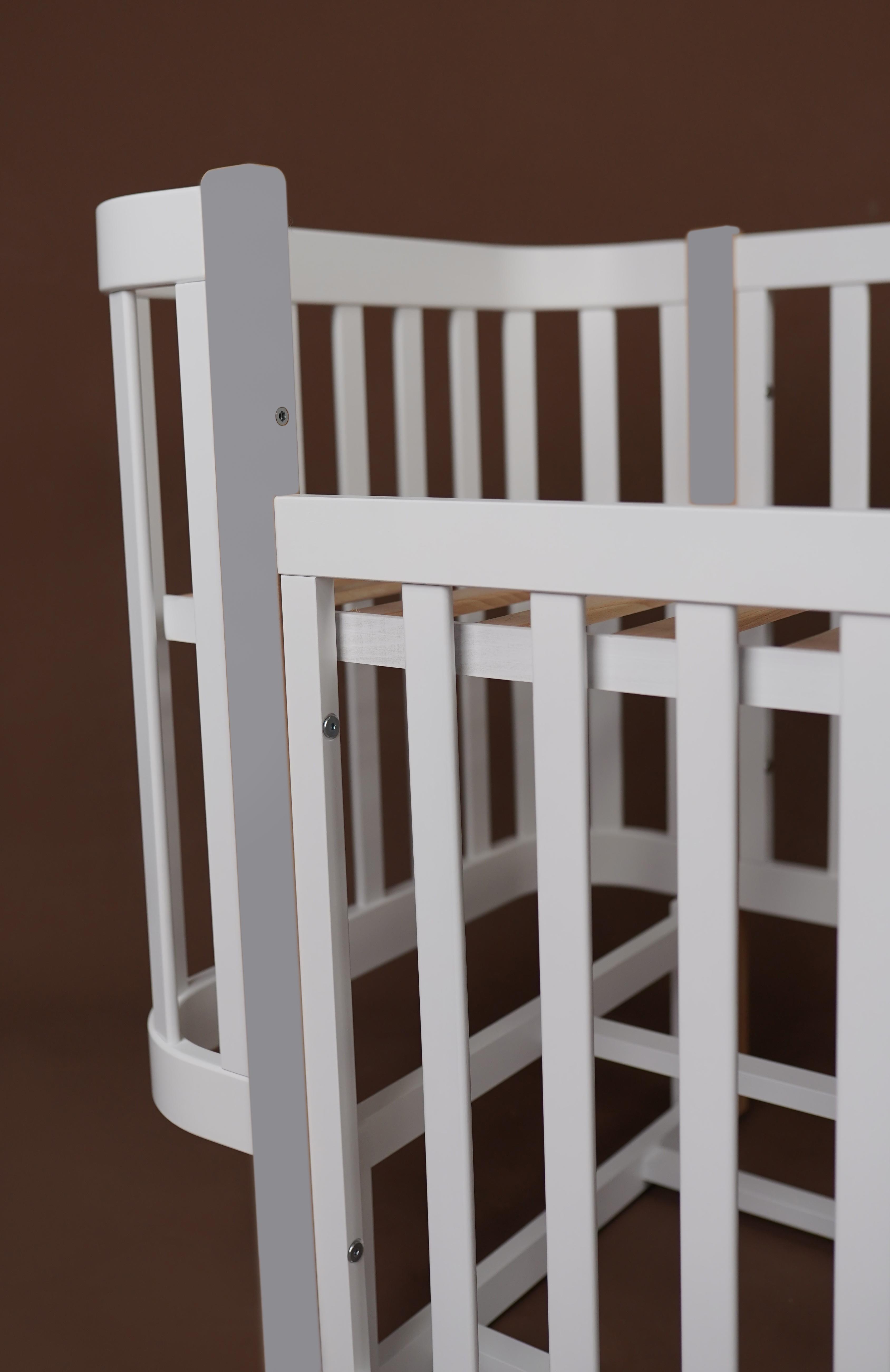 Детская кроватка Dominanta Венеція с маятником и подвижной боковиной Белый с серым (ЛД 9 БС_02) - фото 4 Детская кроватка Dominanta Венеція с маятником и подвижной боковиной Белый с серым (ЛД 9 БС_02) - фото 4