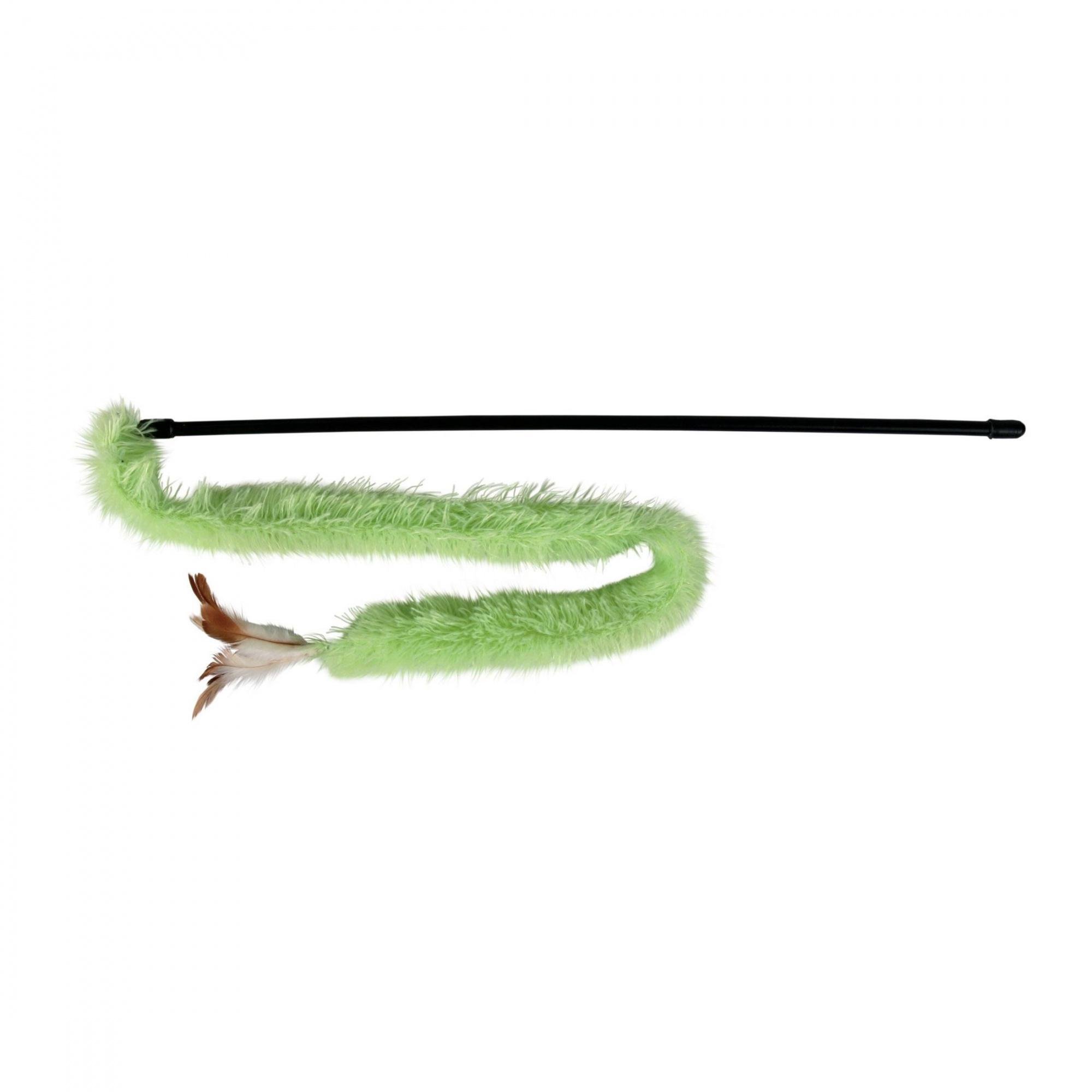Игрушка для кошек Trixie Палочка с пушистой лентой и перьями 48 см (78670)