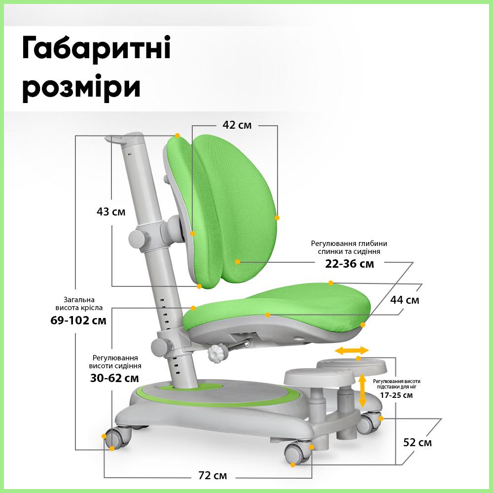 Крісло дитяче Mealux Ortoback Duo Base Зелений (Y-510 KZ Base) - фото 2