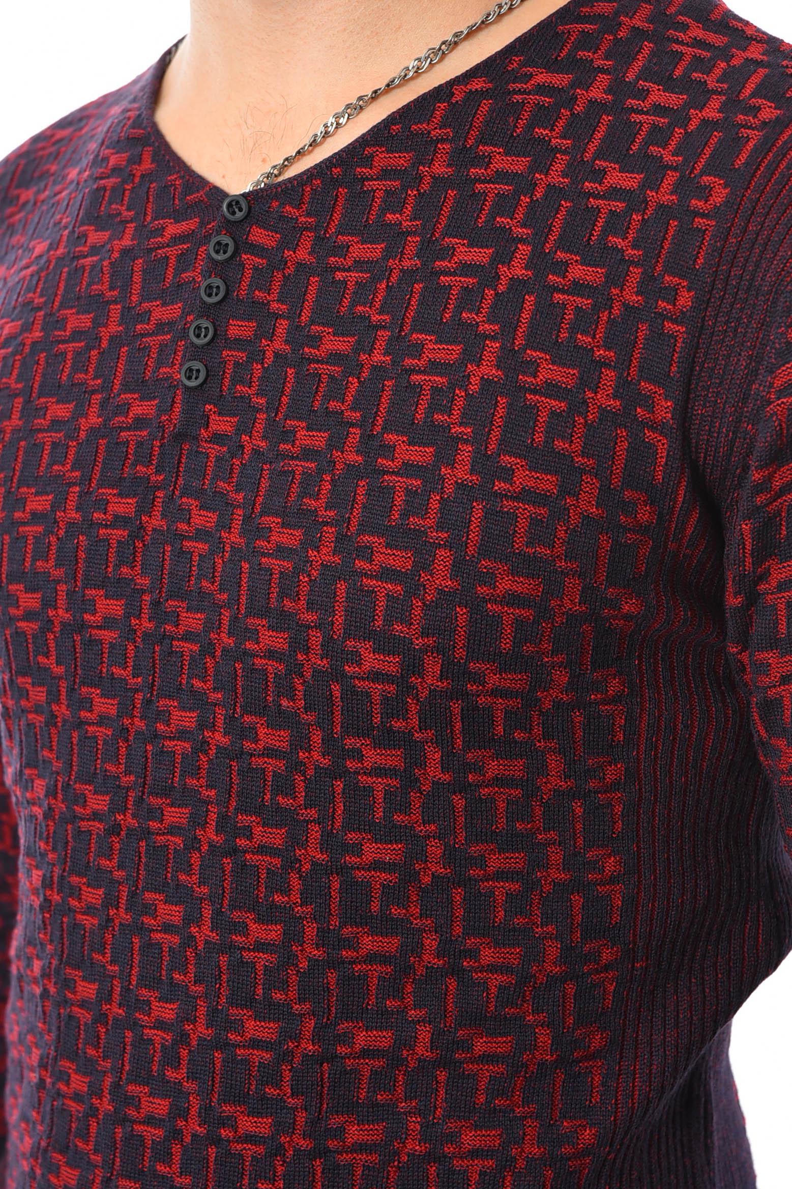 Свитер мужской XL Бордовый (193564) - фото 4 Свитер мужской XL Бордовый (193564) - фото 4