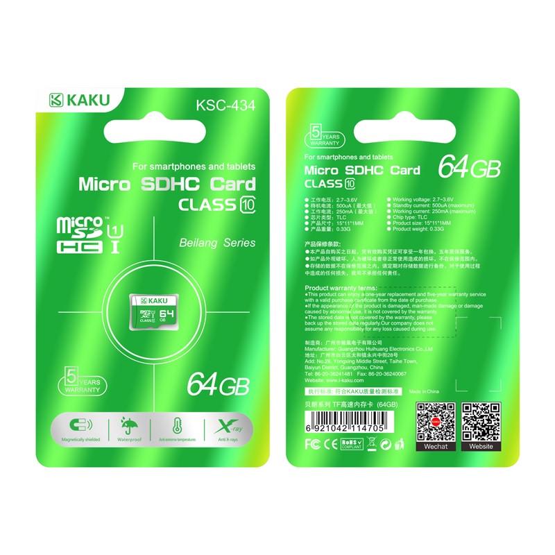 Карта памяти Kaku 64 Gb microSD Ultra UHS-1 Class 10 R100Mb/s (KSC-434-64G) - фото 2