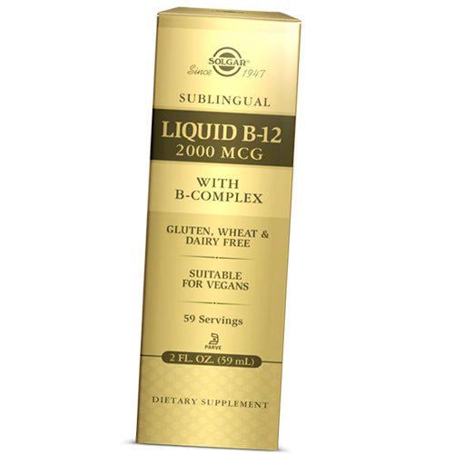 Витамины В12 и группы В Sublingual Liquid B-12 2000 with B-Complex 59 мл (36313228)