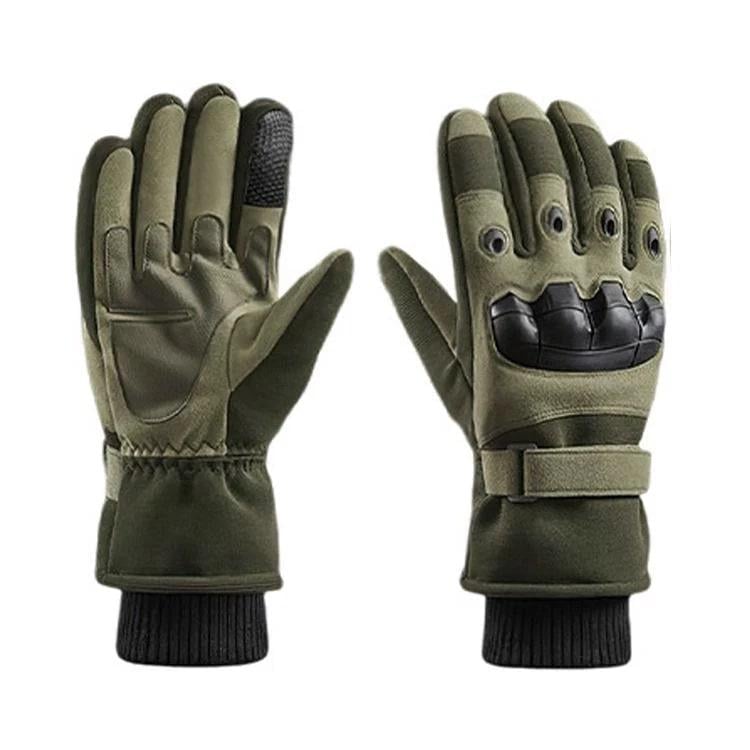 Перчатки зимние сенсорные каучук с защитными накладками и мехом 2XL Олива (13717453)