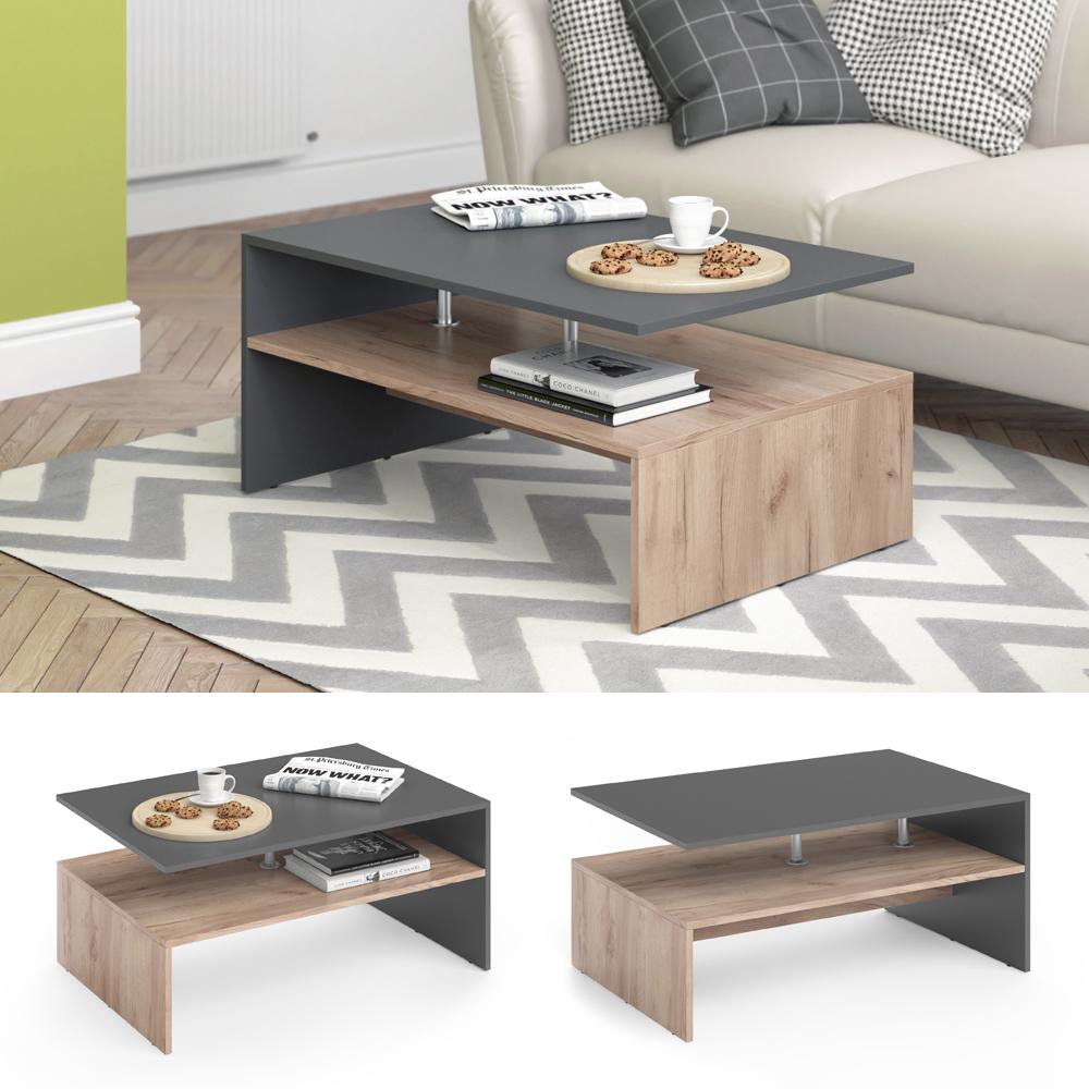 Стол журнальный 90x60 Vicco Amato Антрацит/Дуб - фото 7 Стол журнальный 90x60 Vicco Amato Антрацит/Дуб - фото 7