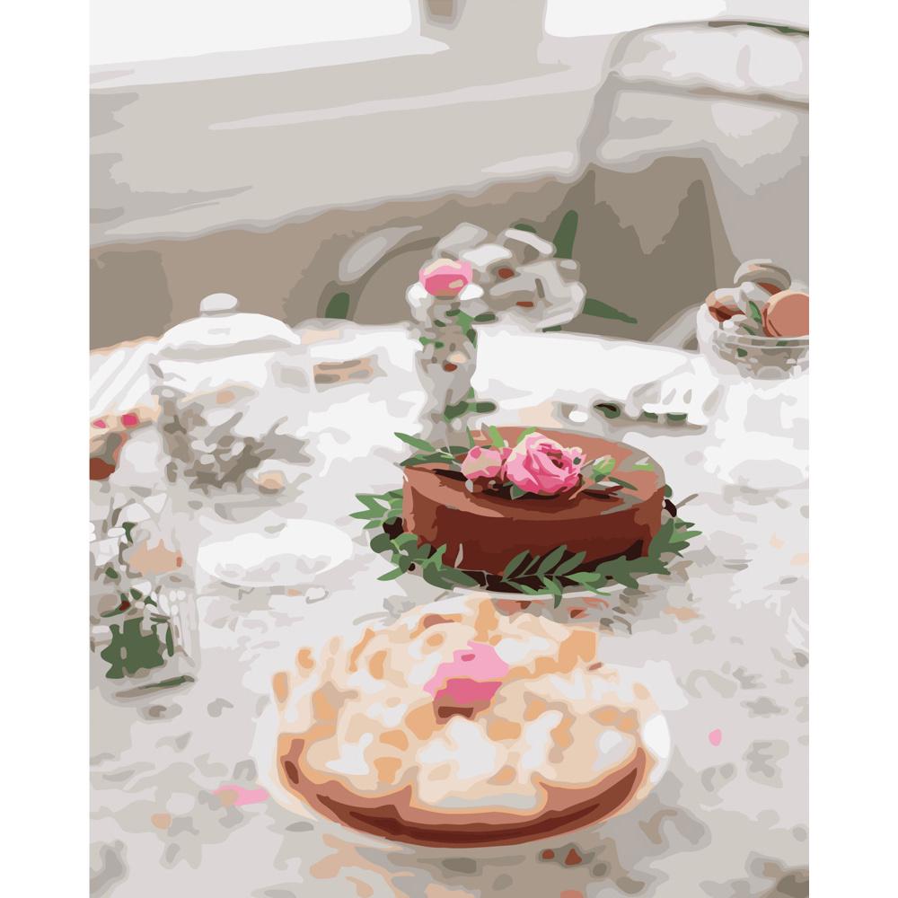 Картина по номерам Strateg Премиум Нежный завтрак 40х50 см (GS306)