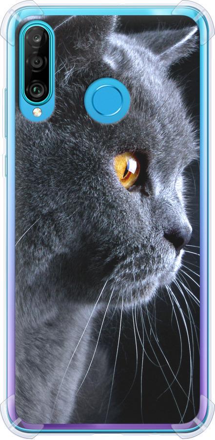 Чехол на Huawei P30 Lite Красивый кот (3038sp-1651-42517)