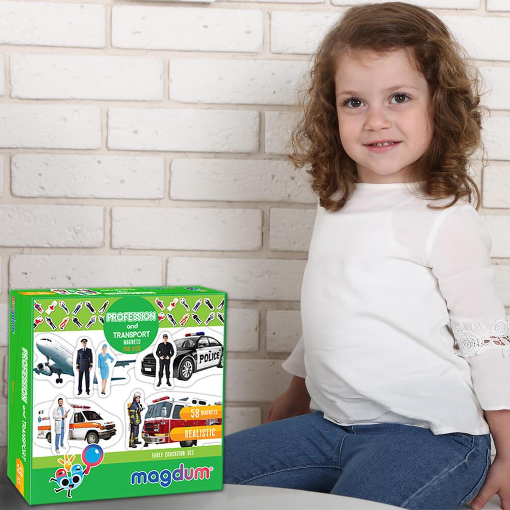 Набір магнітів Magdum Професії та транспорт 50 шт. (ML4031-31 EN) - фото 2 Набір магнітів Magdum Професії та транспорт 50 шт. (ML4031-31 EN) - фото 2