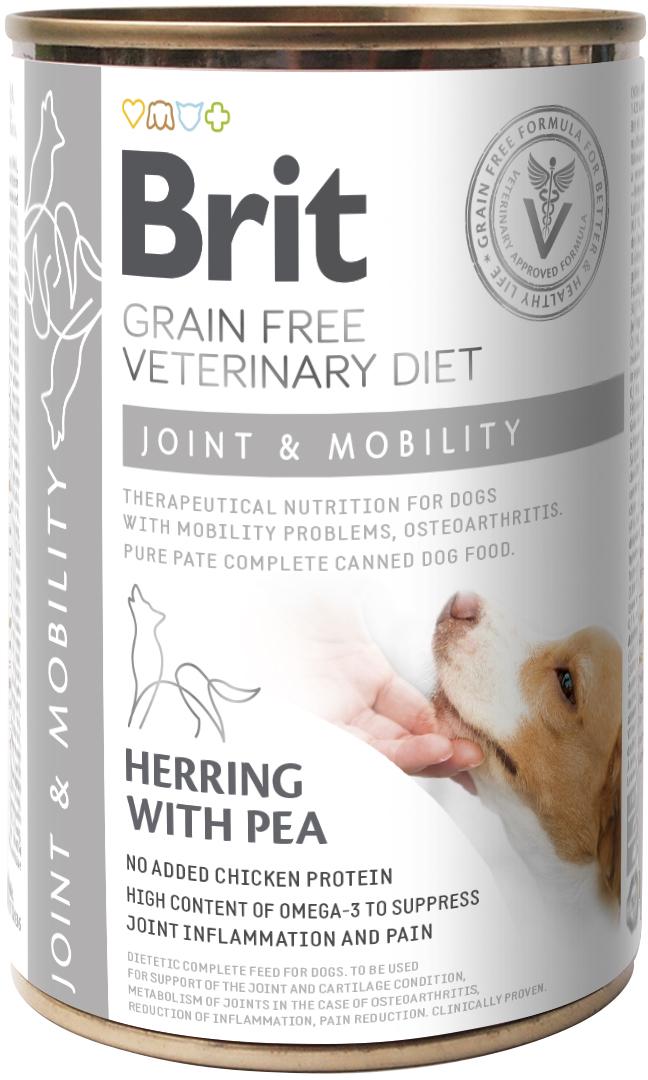 Корм влажный для собак Brit VetDiets Joint&Mobility для поддержания здоровья суставов у собак 400 г (8595602535996)