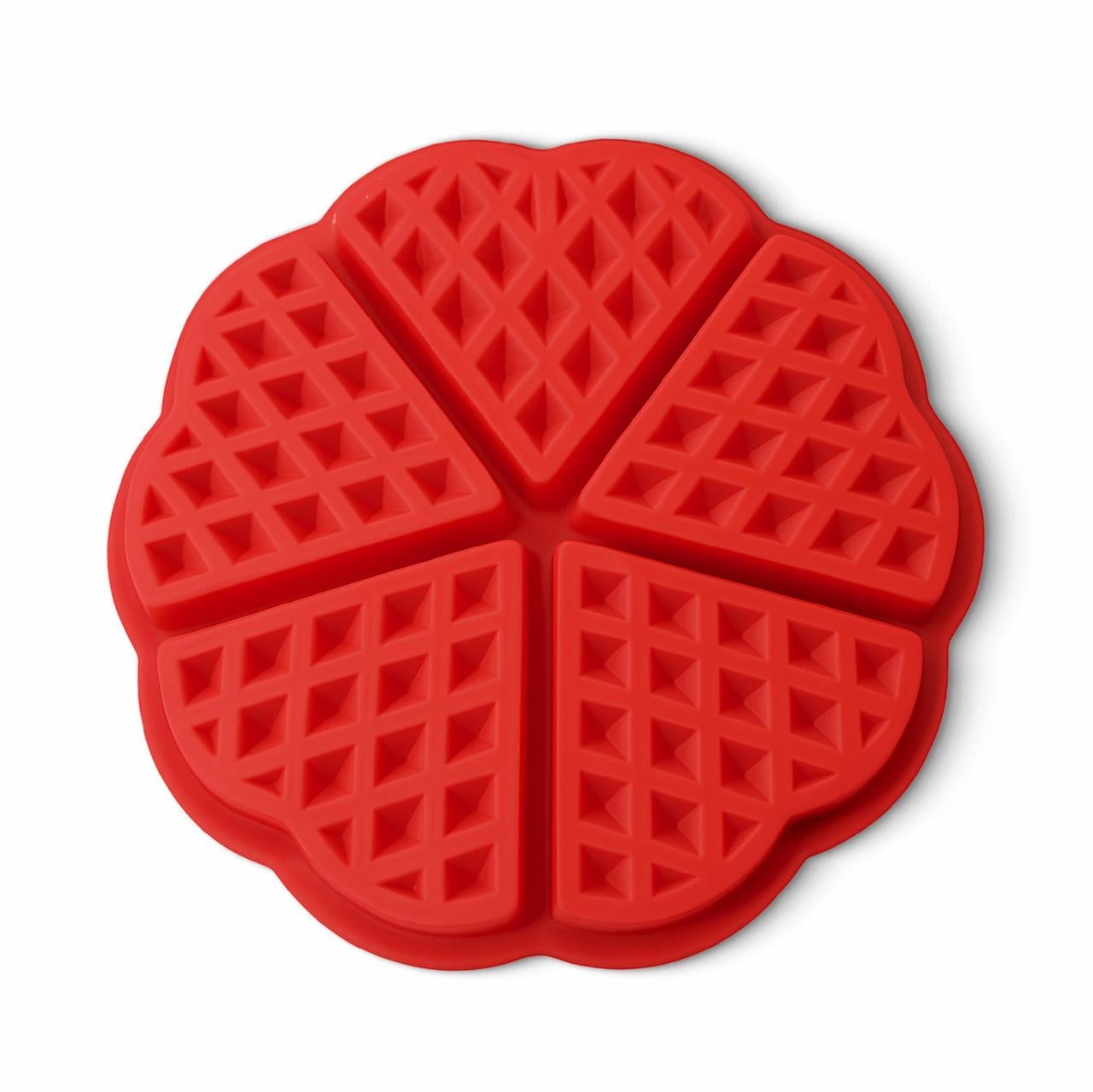 Форма для вафель кругла силіконова 17,8 см Червоний (2672969634)