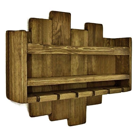 Полка для вина настенная из дерева Нара Мускат (ПНК-003107)