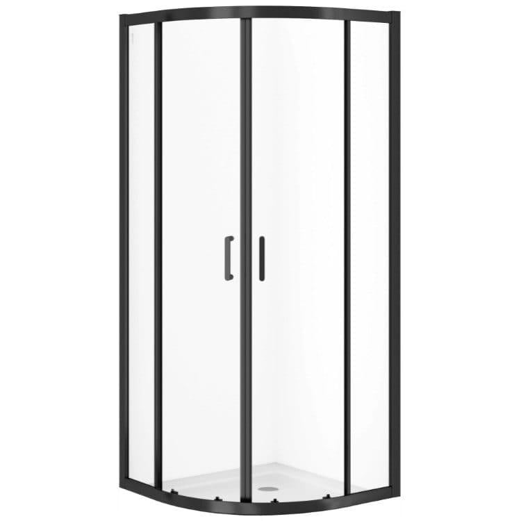 Душевая кабина Cersanit Zip 190x80x80 стекло 5 мм, без поддона, черная (S163-007)