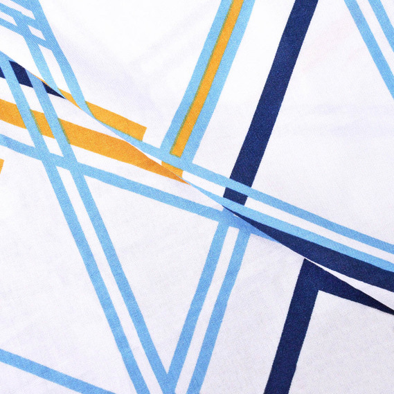 Ткань штапель IDEIA Румба 1,5 м Белый/Голубой/Геометрия (2200004172798)