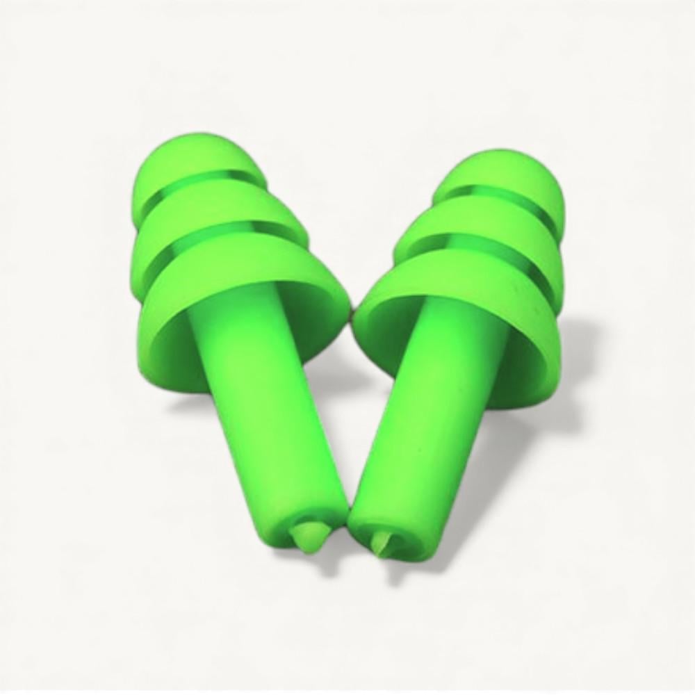 Беруші для сну плавання Univerza Ялинка силіконові шумозаглушувальні анатомічні у футлярі Зелений - фото 1