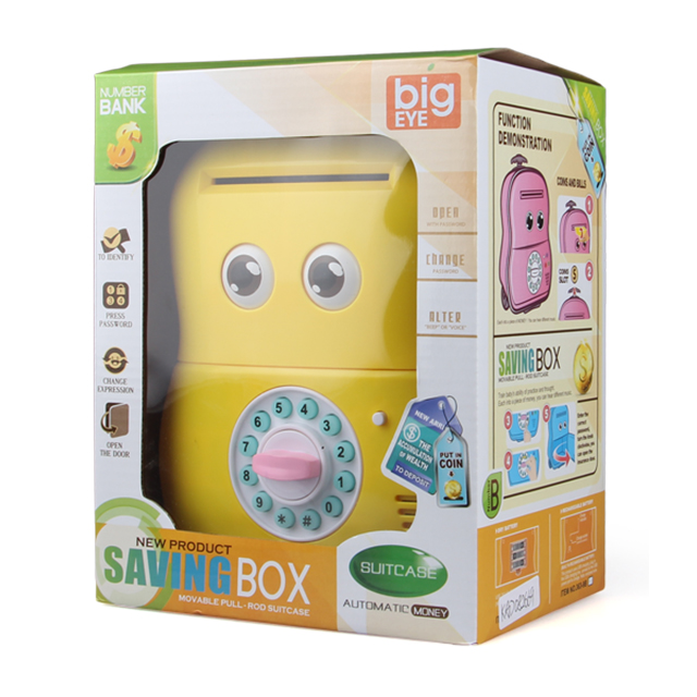 Детский сейф-чемодан Piggy Bank A 9000 с кодовым замком/звуком/светом Желтый Детский сейф-чемодан Piggy Bank A 9000 с кодовым замком/звуком/светом Желтый