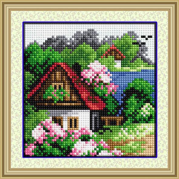 Алмазная мозаика Dream Art Летний домик 15х15 см (DA.30160)